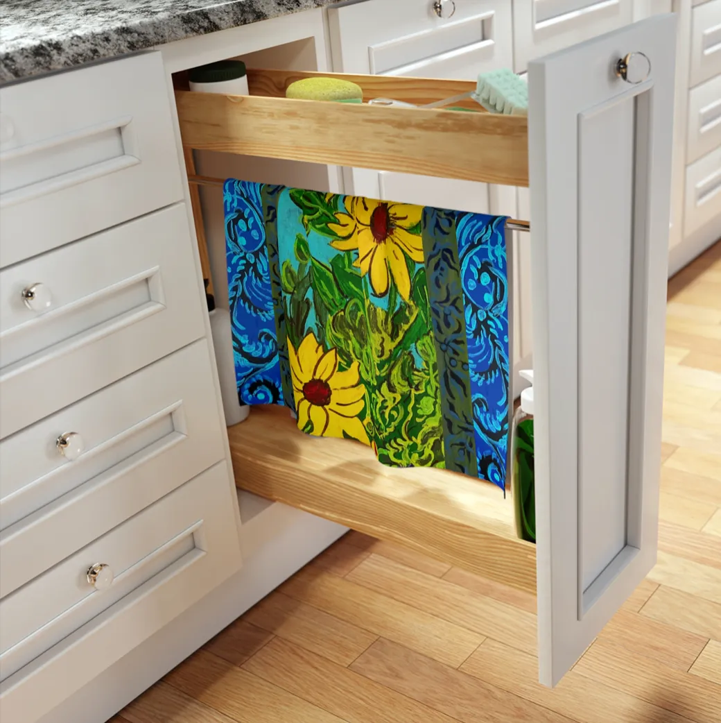 Cotton Tea Towel - Field of Sunflowers