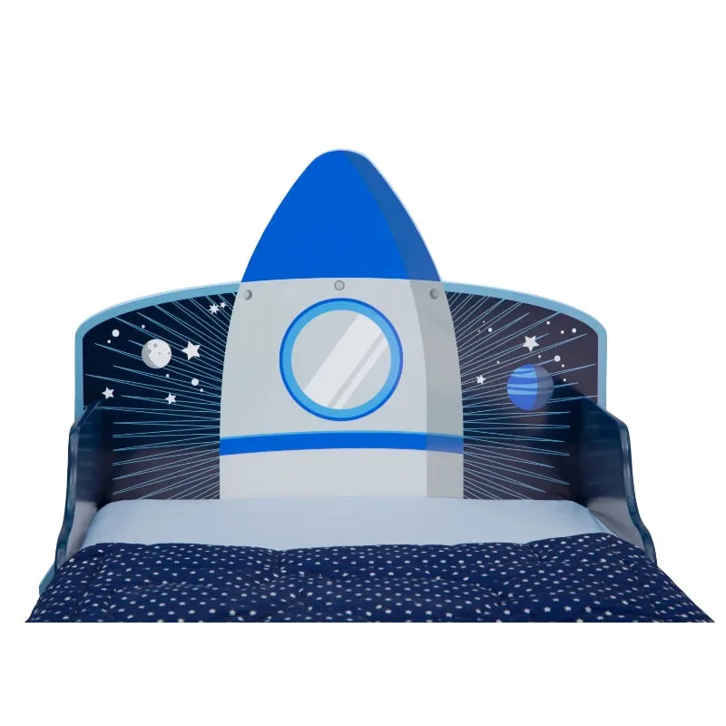 DAFIFY Kids Wooden Bed Space Adventures Rocket Ship